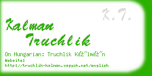 kalman truchlik business card